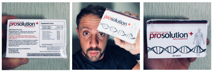 me and my box of Prosolution Plus Pills